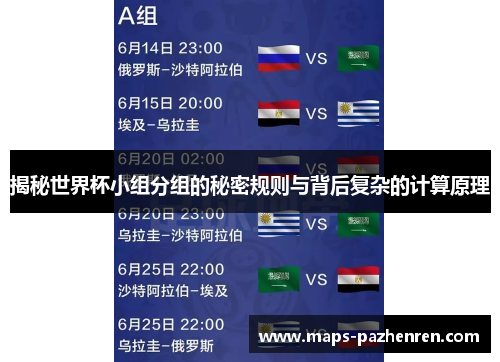 揭秘世界杯小组分组的秘密规则与背后复杂的计算原理